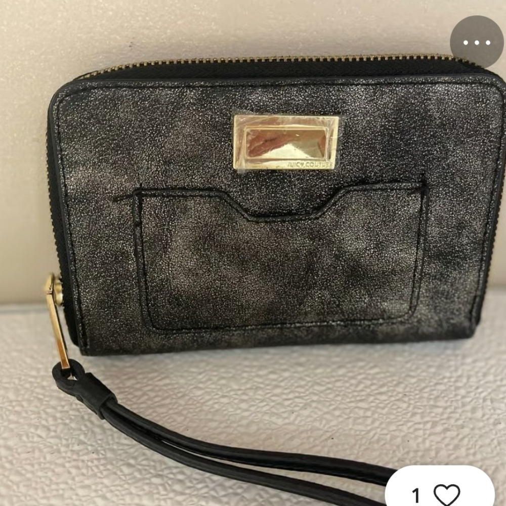 Juicy Couture Pink and Black Wristlet